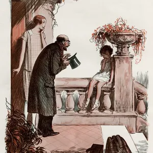 A gentleman visitor saying goodbye A gentleman visitor saying goodbye