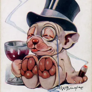 George Studdy, Bonzo birthday postcard George Studdy, Bonzo birthday postcard