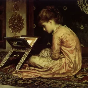Girl Reading, by Leighton