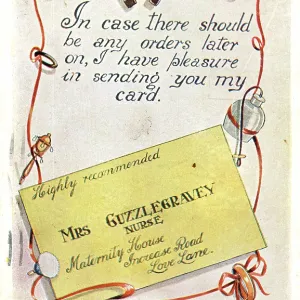 Good Luck card from an imaginary midwife Good Luck card from an imaginary midwife