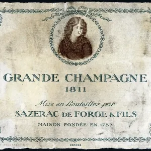 Grande Champagne wine bottle label