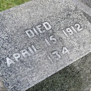 Gravestone in memory of unknown victim of Titanic disaster Gravestone in memory of unknown victim of Titanic disaster