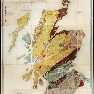 Greenough's and Sharpe's Geological Map of Scotland