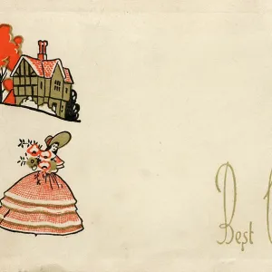 Greetings card, circa 1930s Greetings card, circa 1930s