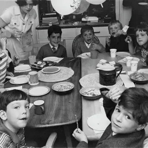 Group of children at a tea party Group of children at a tea party