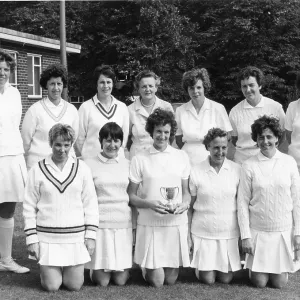 Group photo, women police officers in cricket team Group photo, women police officers in cricket team