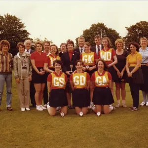 Group photo, women police officers in netball team Group photo, women police officers in netball team