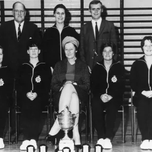 Group photo, women police officers in sports team Group photo, women police officers in sports team