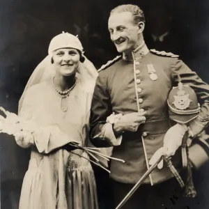 A happy couple on their wedding day A happy couple on their wedding day