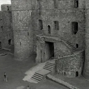 Interior of the 13th century Harlech Castle, Gwynedd, Wales Interior of the 13th century Harlech Castle, Gwynedd, Wales