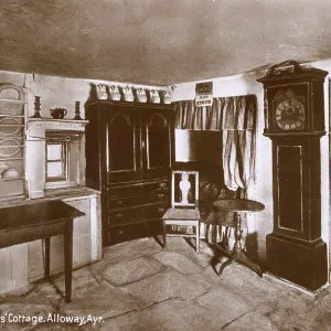 Interior of Burns Cottage, Alloway, Ayr, Scotland