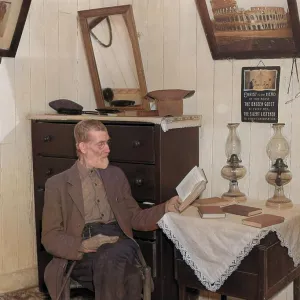 Interior of Postmaster Brown's home at Old Rag. Shenandoah N Interior of Postmaster Brown's home at Old Rag. Shenandoah N