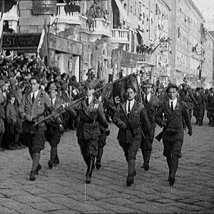 Italian Soldiers Marching Through Fiume, Austria Hungary