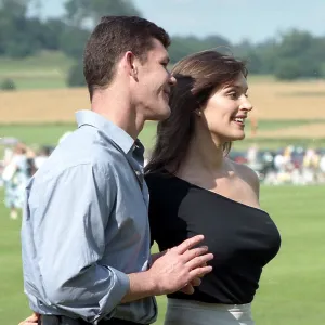 Jamie Packer and girlfriend Kate Fischer at a polo match