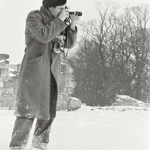 John taking photos in snow John taking photos in snow