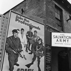Join the army poster next to Salvation Army hall Join the army poster next to Salvation Army hall