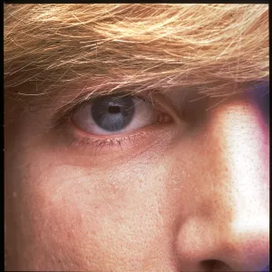 Justin Hayward close up of his eye Justin Hayward close up of his eye