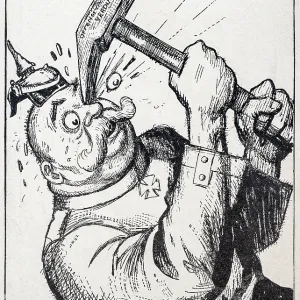 Kaiser Wilhelm II hitting himself in the face with hammer Kaiser Wilhelm II hitting himself in the face with hammer