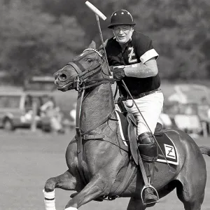 Kerry Packer, Australian media magnate playing polo