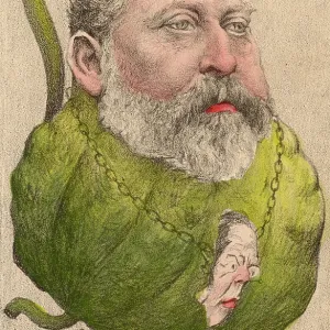 King Edward VII and Chamberlain as a stone vase King Edward VII and Chamberlain as a stone vase