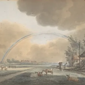 Landscape with a Rainbow over a Farmhouse and Landscape with a Rainbow over a Farmhouse and