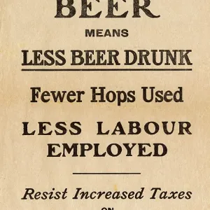 Leaflet, Dearer Beer Means Less Beer Drunk Leaflet, Dearer Beer Means Less Beer Drunk