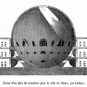 Ledoux plan for Chaux cemetery Ledoux plan for Chaux cemetery