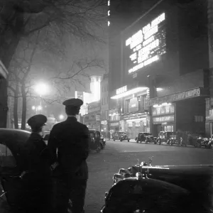 Leicester Square at night, 1950 Leicester Square at night, 1950