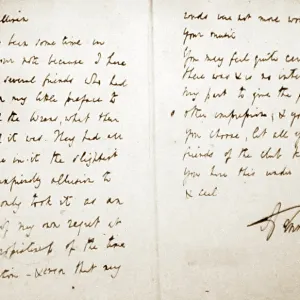 Letter from William Gladstone to Arthur Sullivan