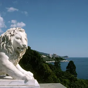 Lion at Alupka (Vorontsov) Palace, Crimea, Russia Lion at Alupka (Vorontsov) Palace, Crimea, Russia