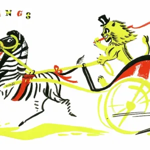 Lion, Tiger, Zebra and Dogcart Lion, Tiger, Zebra and Dogcart
