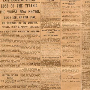 Liverpool Echo, loss of the Titanic