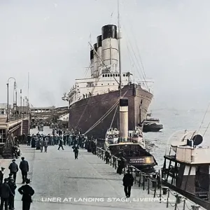 The Lusitania at landing stage, Liverpool The Lusitania at landing stage, Liverpool