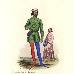 Male costume of the time of Richard II (1367-1400)