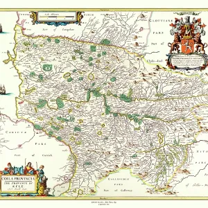 Map of Ayrshire, Scotland by Johan Blaeu Map of Ayrshire, Scotland by Johan Blaeu