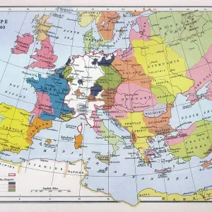 MAP OF EUROPE IN 1360 MAP OF EUROPE IN 1360