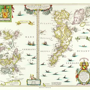 Map of the Orkney and Shetland Islands by Johan Blaeu Map of the Orkney and Shetland Islands by Johan Blaeu