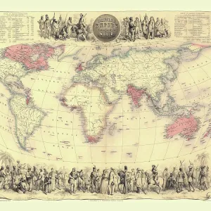 Map showing the British Empire througout the World Map showing the British Empire througout the World