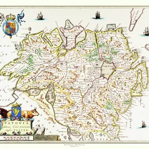 Map of Ulster, Northern Ireland by Johan Blaeu Map of Ulster, Northern Ireland by Johan Blaeu