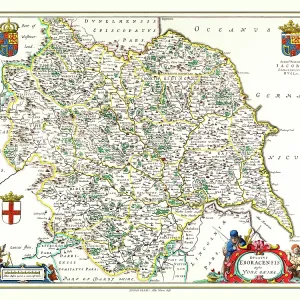 Map of Yorkshire by Johan Blaeu Map of Yorkshire by Johan Blaeu