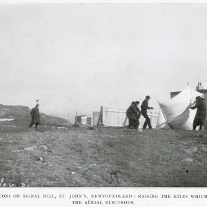 Marconi using Kite Aerial to get Signal 1901 Marconi using Kite Aerial to get Signal 1901