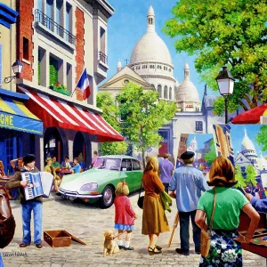 Montmartre Paris, Artists Quarter, 1960s Citroen Car Montmartre Paris, Artists Quarter, 1960s Citroen Car