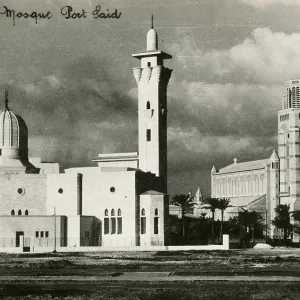 The Mosque and The Cathedral, Port Said, Egypt The Mosque and The Cathedral, Port Said, Egypt