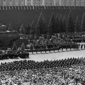 Mourning procession in Red Square, 1971 Mourning procession in Red Square, 1971