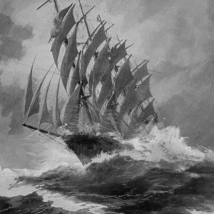 navigation, sailing ships, fivemasted clipper navigation, sailing ships, fivemasted clipper