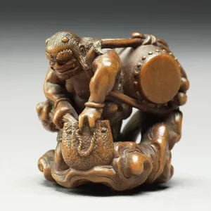 Netsuke in the form of Raiden, the god of thunder Netsuke in the form of Raiden, the god of thunder