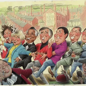: John Ireland caricatures