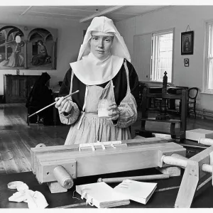 Nun bookbinding, St Cecilia's Abbey Nun bookbinding, St Cecilia's Abbey