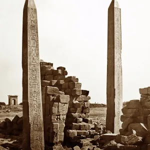 Obelisks at Luxor, Egypt, Victorian period