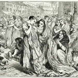 The old clothes market, camp field, Manchester 1870 The old clothes market, camp field, Manchester 1870